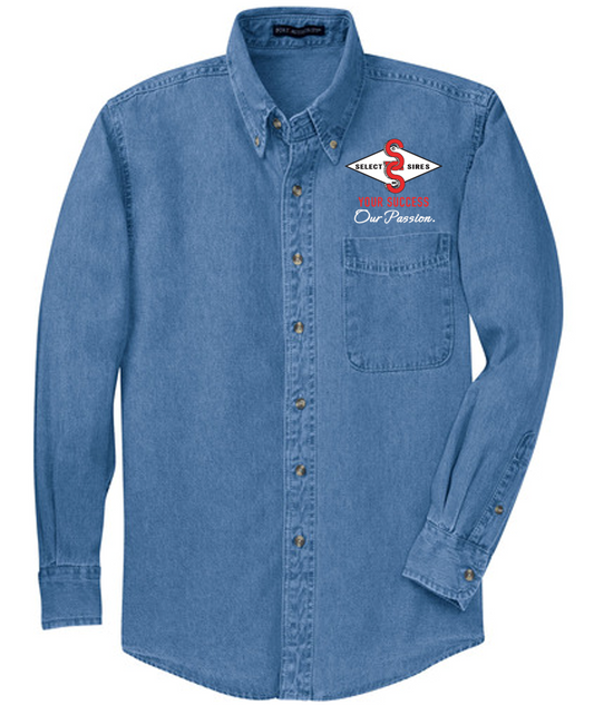 Tall Denim Long Sleeve Shirt