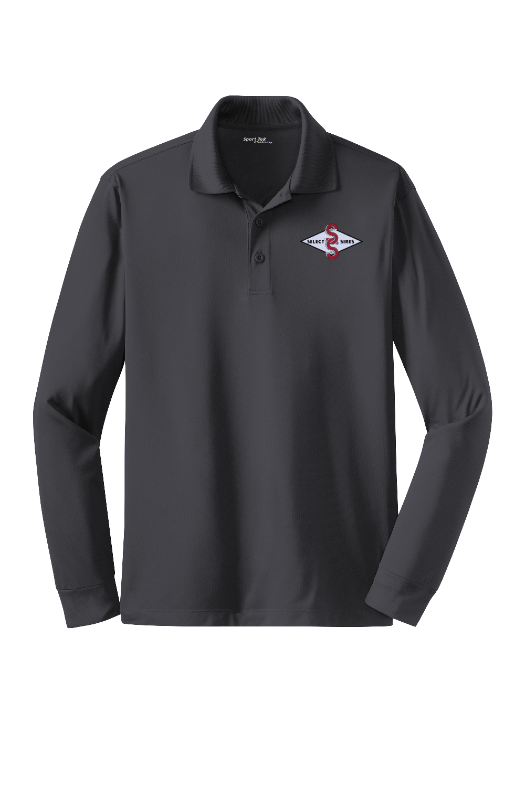 Long Sleeve SportTek Sport-Wick Polo-Grey