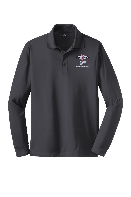 Long Sleeve SportTek Sport-Wick Polo-Grey