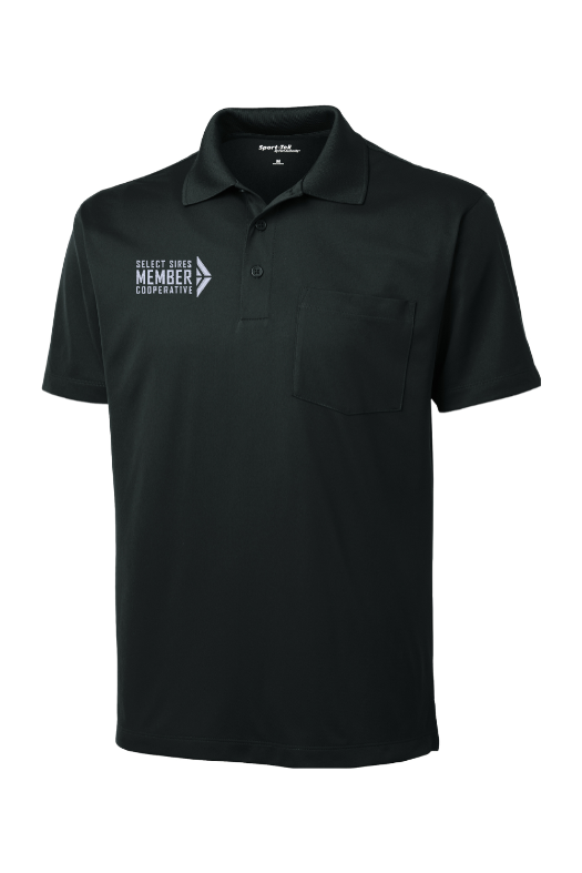 Pocket SportTek Sport-Wick Polo-Black