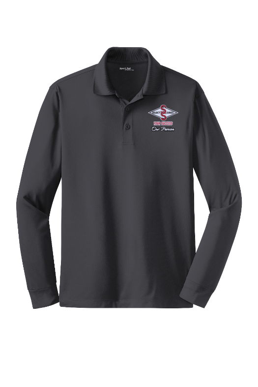 Long Sleeve SportTek Sport-Wick Polo-Grey
