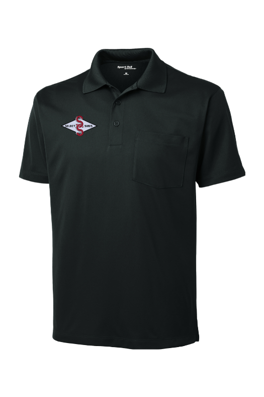 Pocket SportTek Sport-Wick Polo-Black