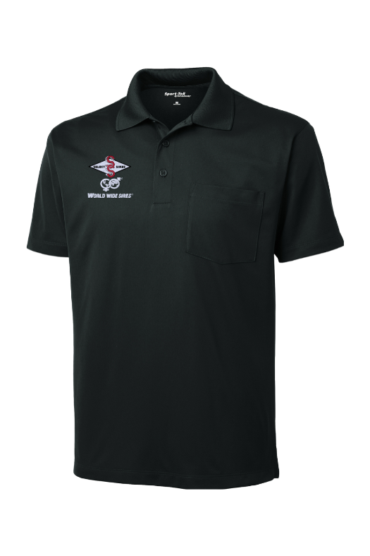 Pocket SportTek Sport-Wick Polo-Black