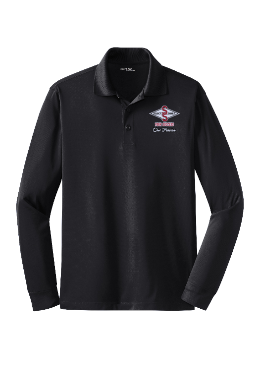 Long Sleeve SportTek Sport-Wick Polo-Black
