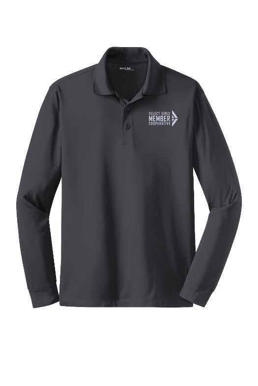 Long Sleeve SportTek Sport-Wick Polo-Grey